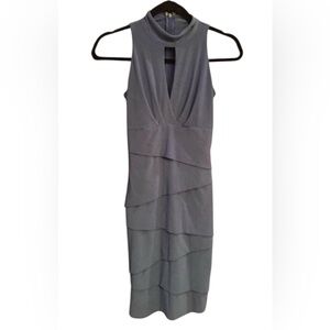 WhiteHouseBlackMarket Sz 00 Slate Blue Sleeveless Dress